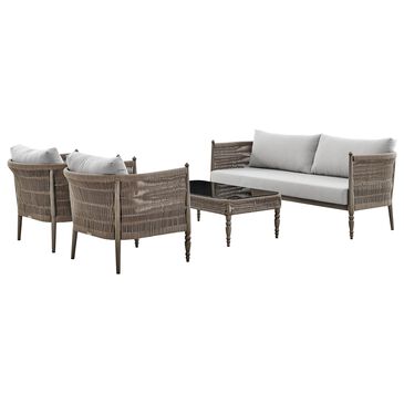 Blue River Safari 4-Piece Patio Conversation Set in Beige, , large