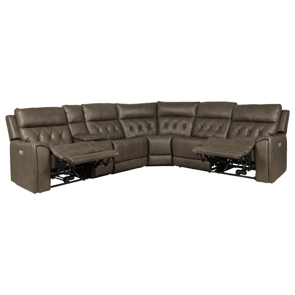 MotoMotion 6-Piece Power Reclining Sectional in Capriccio Smoke, , large