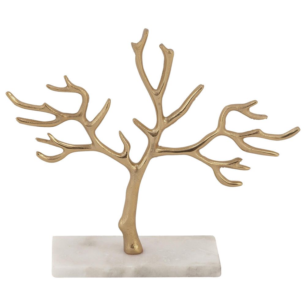 Maple and Jade Tall Jewelry Tree in Gold, , large