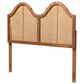 Baxton Studio Hazel Queen Arched Headboard in Ash Walnut, , large