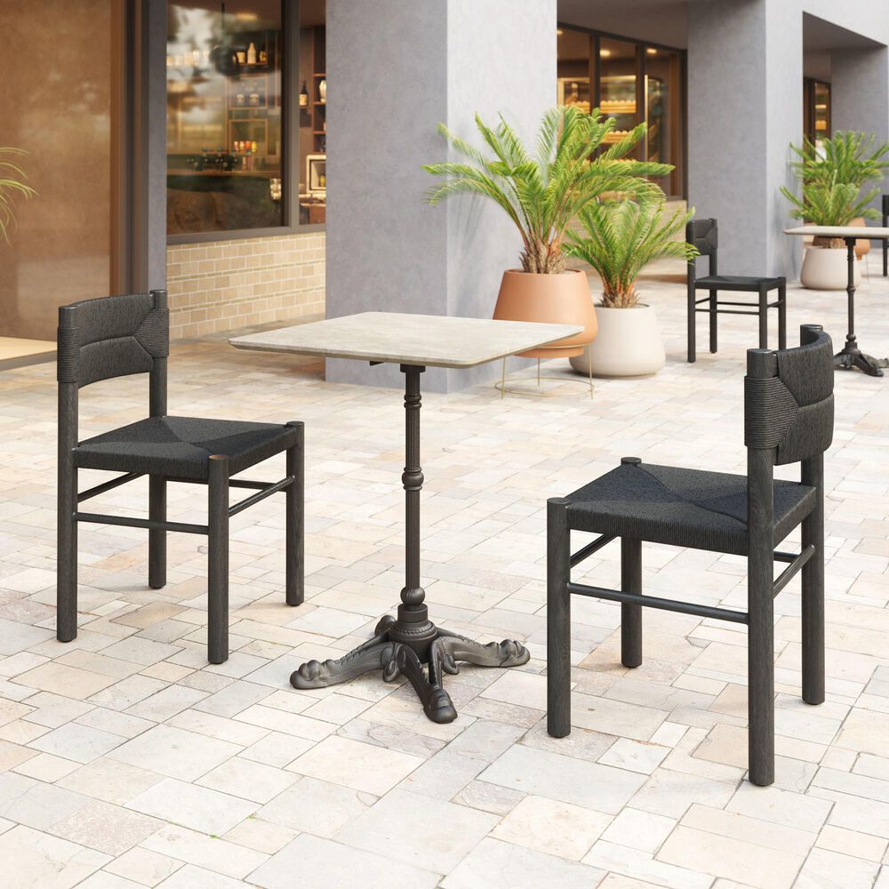 Zuo Modern Alfresco 24" Square Dining Table in Black and Gray - Table Only, , large