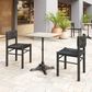 Zuo Modern Alfresco 24" Square Dining Table in Black and Gray - Table Only, , large