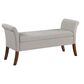 Pacific Landing Farrah Upholstered Rolled Arms Storage Bench Beige and Brown, , large