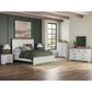 Ashley Savonport King Panel Bed in White and Brown, , large