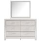 Ashley Altyra 5 Piece Twin Panel Bedroom Set in White with LED Headboard, , large