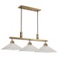 Uttermost Brookdale 3-Light Linear Chandelier in Aged Brass, , large