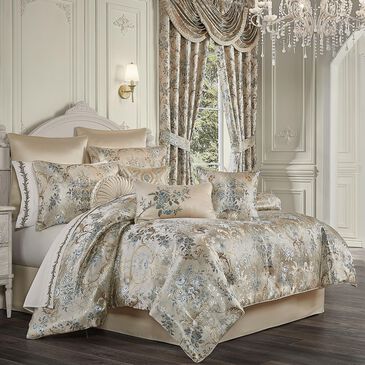 J. Queen New York Jacqueline 4-Piece King Comforter Set in Teal, , large