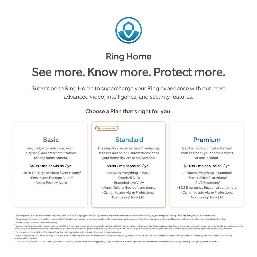 Ring Alarm Security 8 pc Kit &#40;2nd Gen&#41; in White, , large