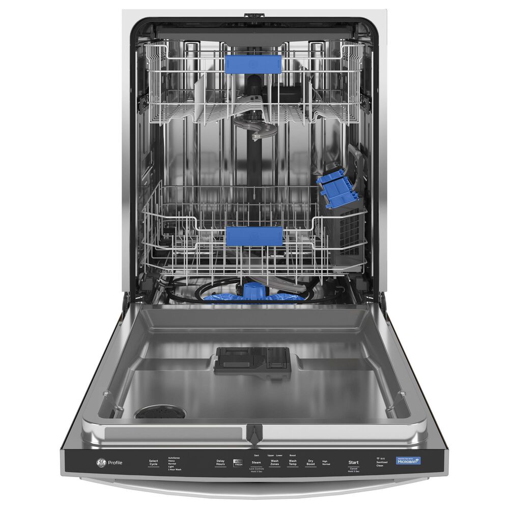 GE Profile 24&quot; Built-In Bar Handle Dishwasher with UltraFresh in Fingerprint Resistant Stainless Steel, , large