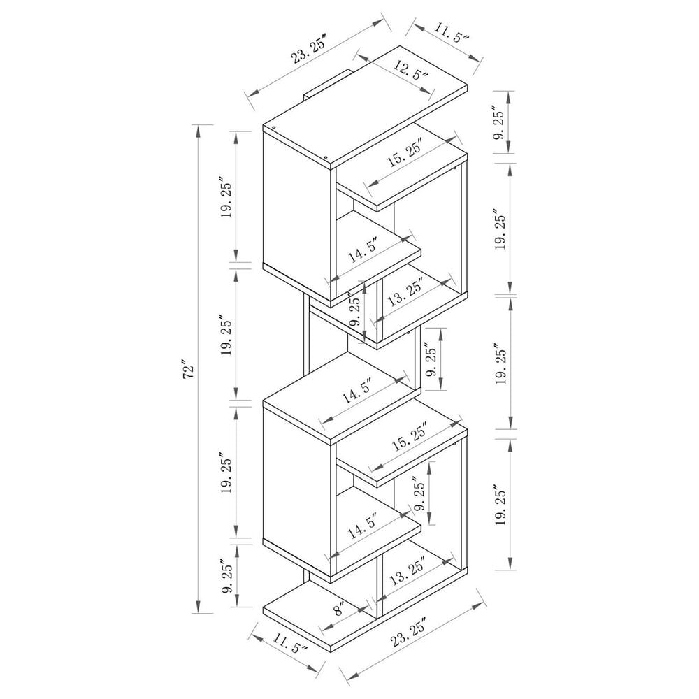Global Movement Geometric Corner Display in Walnut, , large