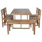 Hearth and Haven 6-Piece Patio Dining Set with Table, Bench and Chairs in Natural, , large