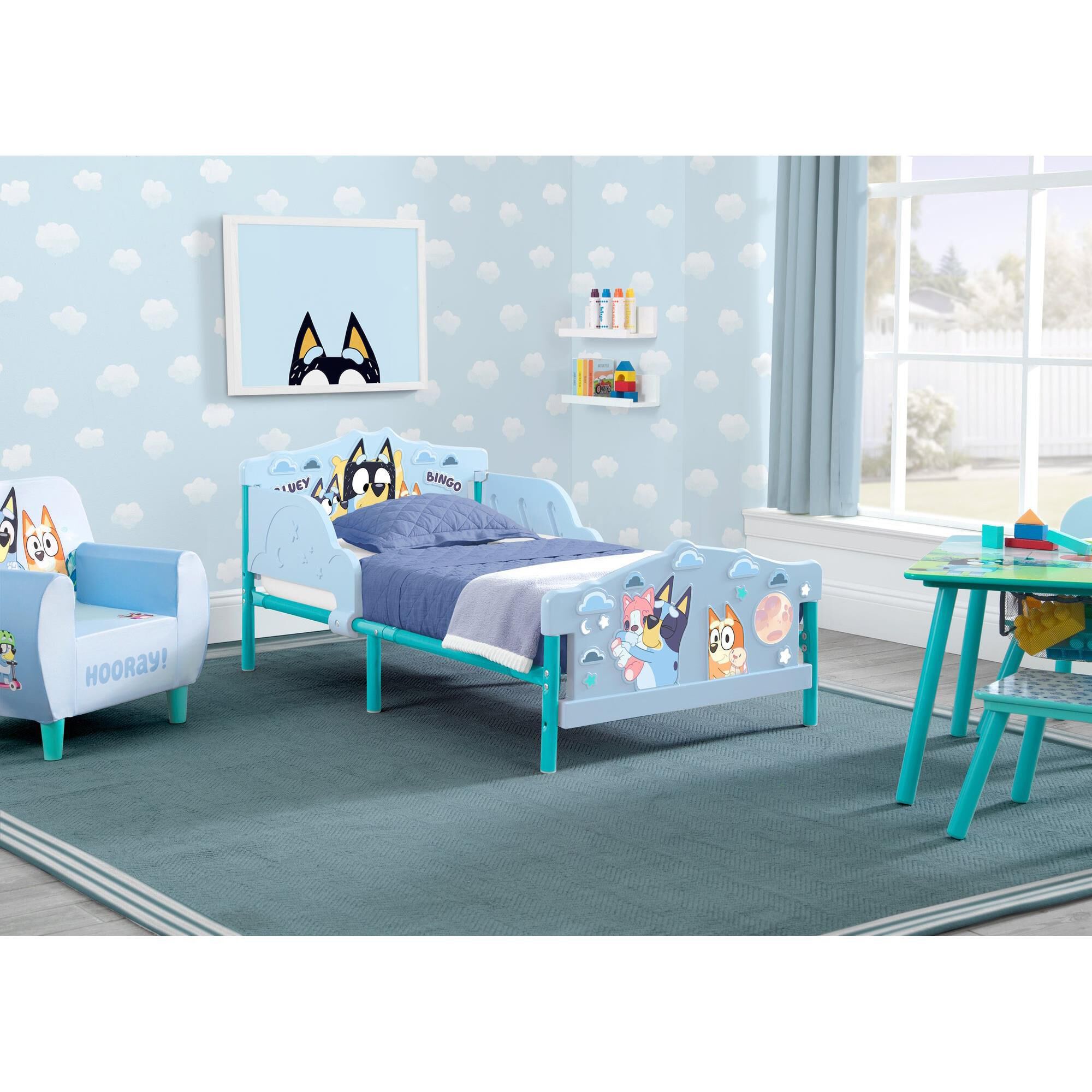 Blue toddler bed discount