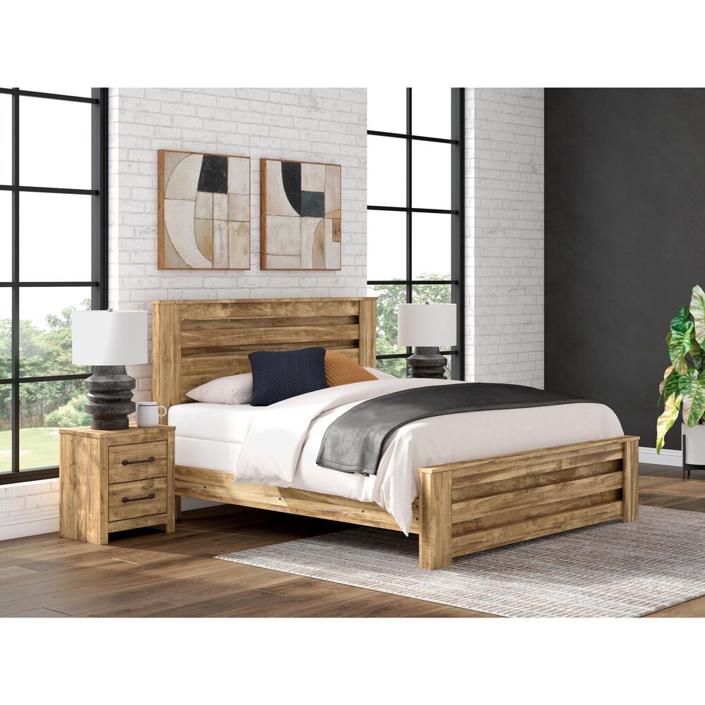 Ashley Maystonna King Panel Bed in Brown, , large