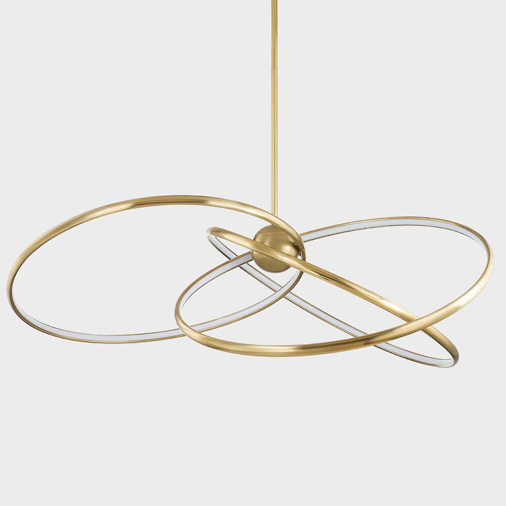 Troy Lighting Alula 60" 3-Light Chandelier in Vintage Brass, , large