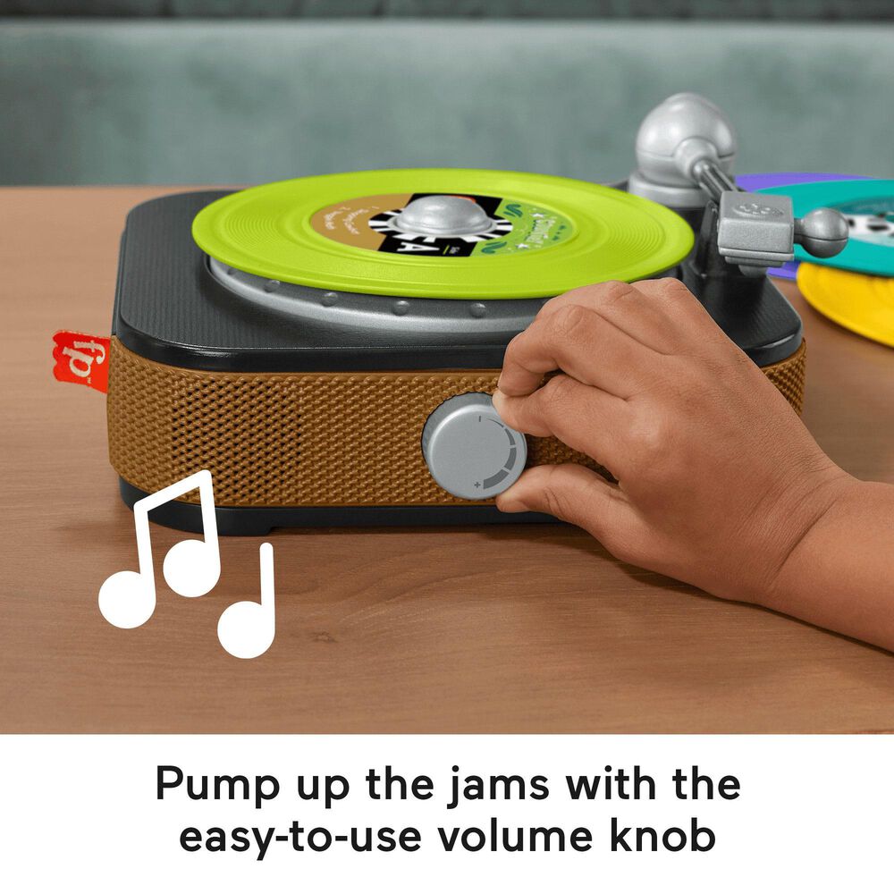 Fisher Price Rockin&#39; Record Player Musical Toy for Preschool Pretend Play, , large