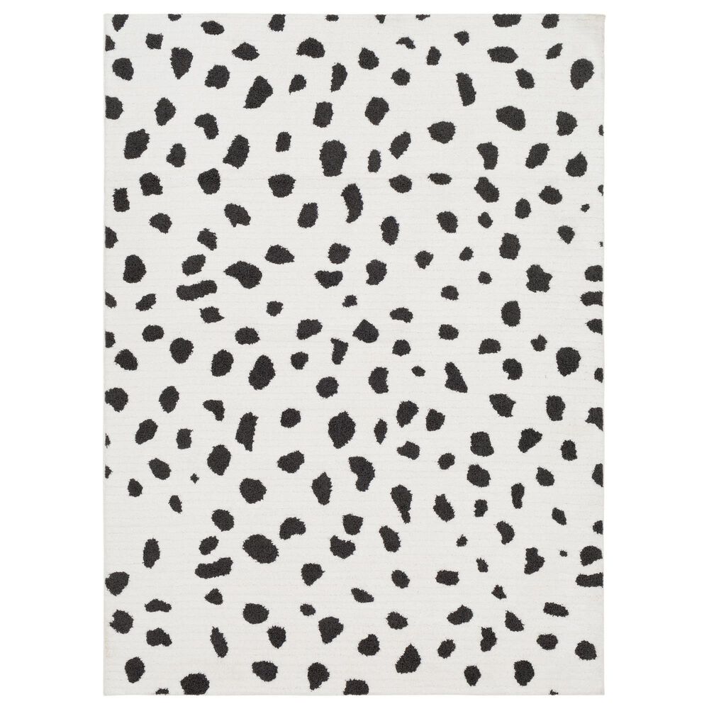 Surya Moroccan Shag MCS-2307 2" x 3" Black and White Area Rug, , large