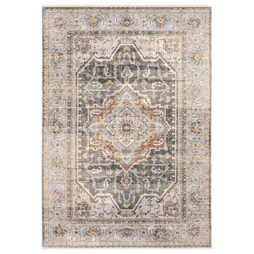 Oriental Weavers Maharaja Sudan 1803X 2"3" x 7"6" Gray and Blue Scatter Rug, , large
