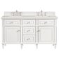 James Martin Vanities Lorelai 60" Double Vanity in Bright White with 3 cm Lime Delight Quartz Top, , large