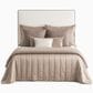 Ann Gish Hammered Channel King Quilted Coverlet in Taupe, , large