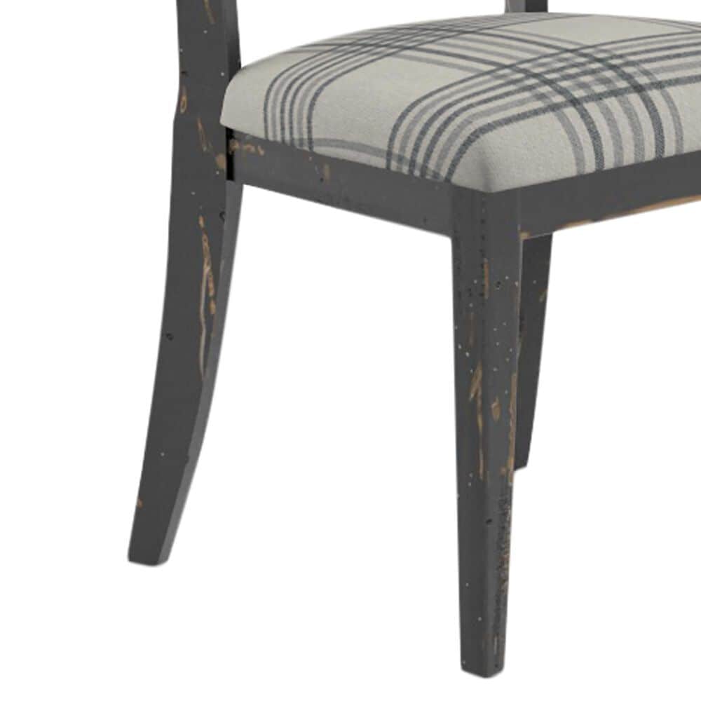 Declan Dining Champlain Plaid Side Chair in Distressed Black, , large