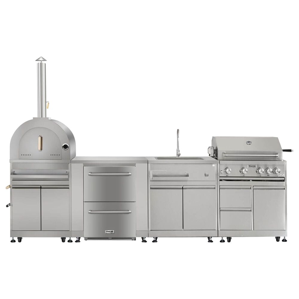 Thor Kitchen Pizza Oven with Cabinet In Stainless Steel, , large