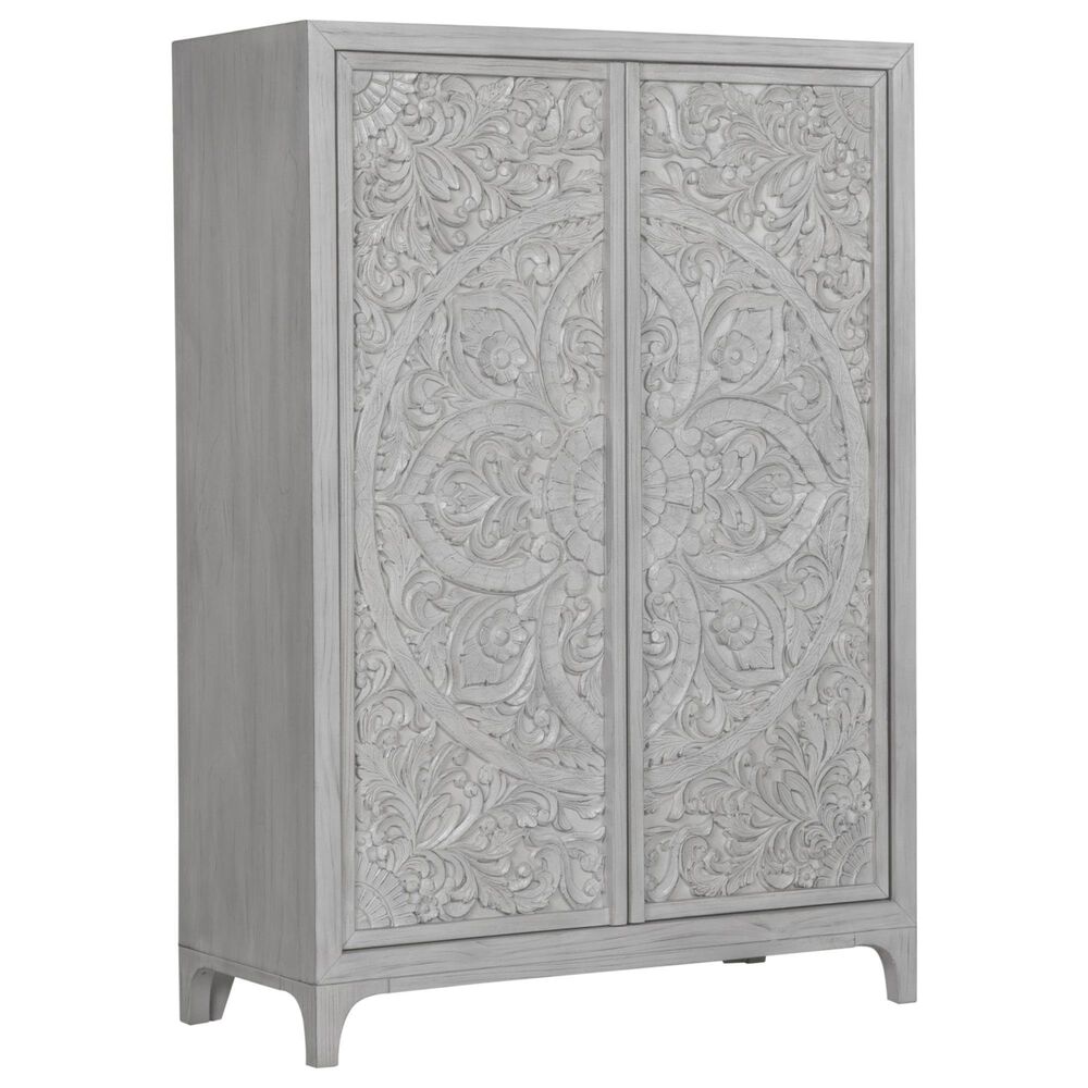 Urban Home Boho Chic Wardrobe Chest in Washed White, , large
