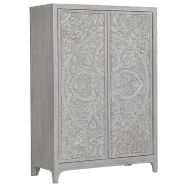 Urban Home Boho Chic Wardrobe Chest in Washed White, , large