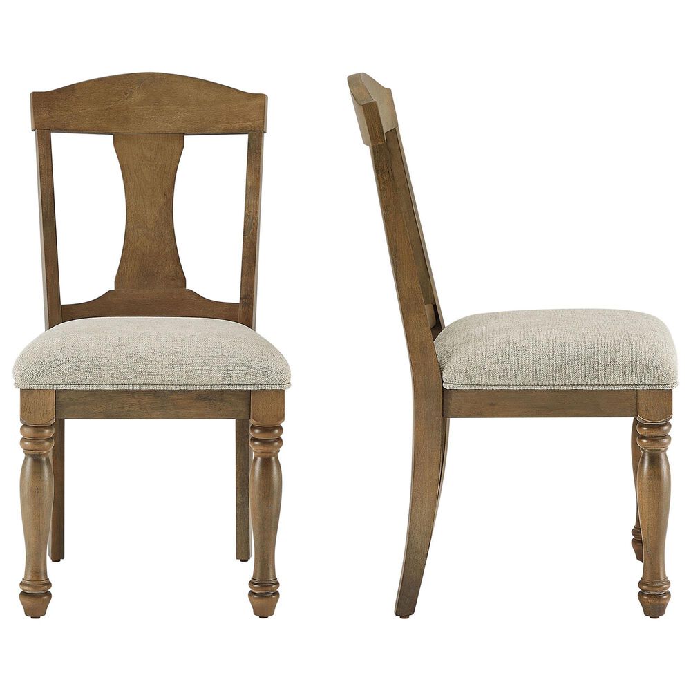 Hearth and Haven Side Chair in White Oak (Set of 2), , large