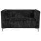 Titanic Furniture Austin Stationary Loveseat in Black Velvet, , large