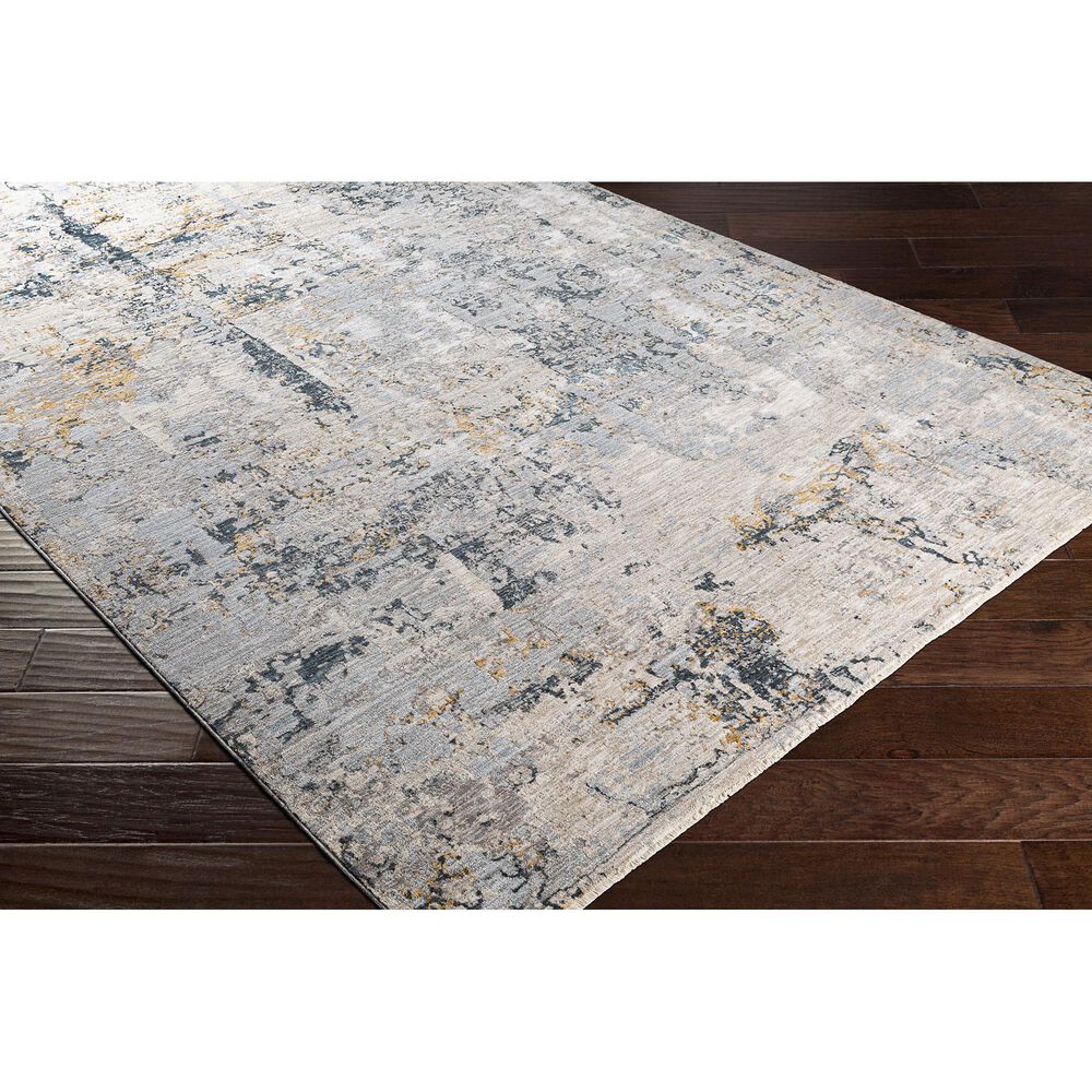 Surya Laila  5&#39; x 7&#39;6&quot; Light Gray, Navy, Camel, Wheat and Charcoal Area Rug, , large