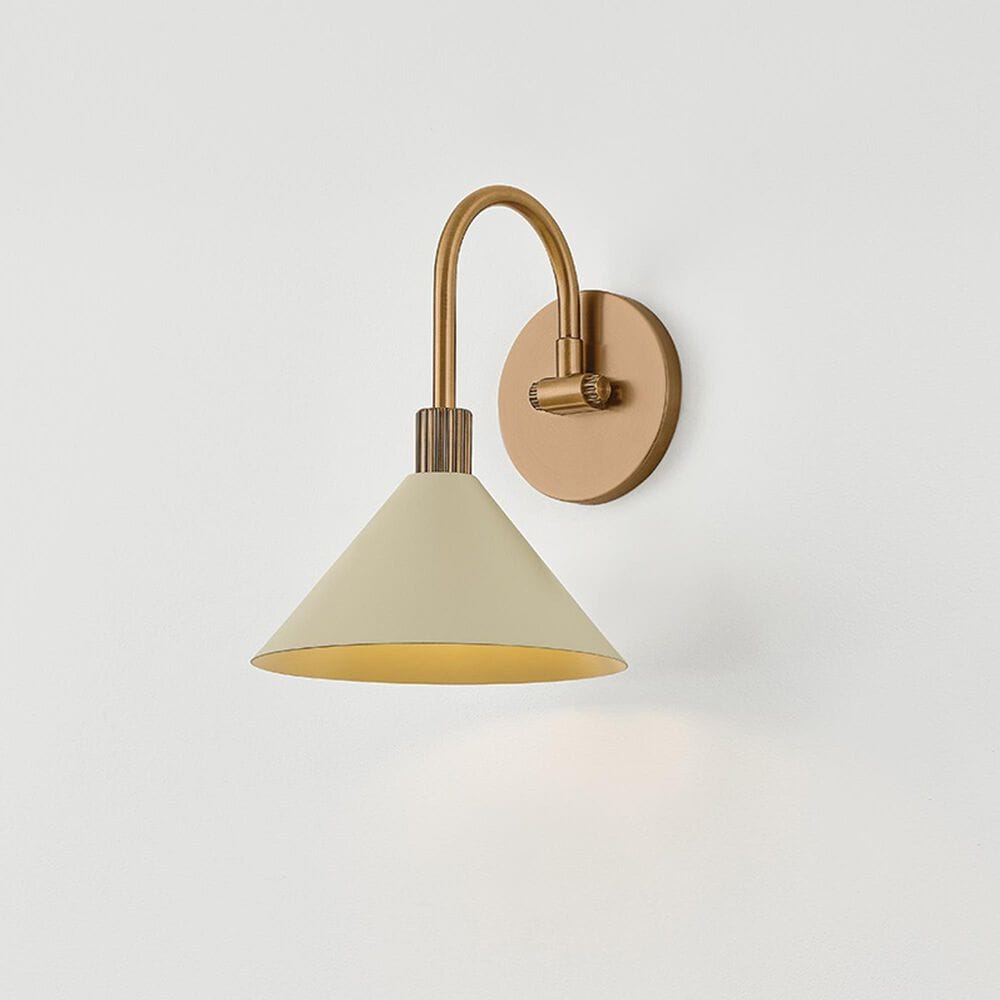 Troy Lighting Jovani 1-Light Bath Vanity in Patina Brass and Soft Sand, , large