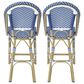 Furniture of America Ventura Patio Counter Chair in Natural, Blue and White (Set of 2), , large