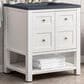 James Martin Vanities Breckenridge 30" Single Bathroom Vanity in Bright White with 3 cm Charcoal Soapstone Quartz Top and Rectangular Sink, , large