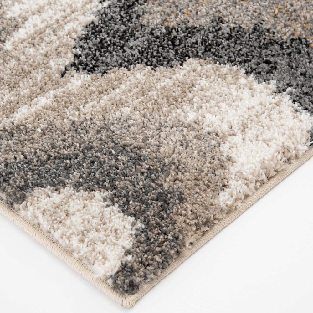 Central Oriental Tulsa Riverlyn Nickel and Multicolor 5' x 7'3" Area Rug, , large