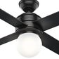 Hunter Hepburn 52" Ceiling Fan with LED Light in Matte Black, , large