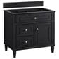 James Martin Vanities Lorelai 36" Single Vanity in Black Onyx with 3 cm Lime Delight Quartz Top, , large