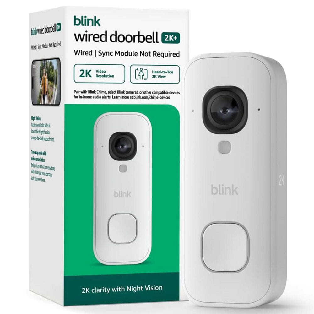 Blink Wired Doorbell 2K+ in White, , large
