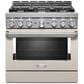 KitchenAid 36" Professional Dual Fuel Range in Matte Milk Shake, , large