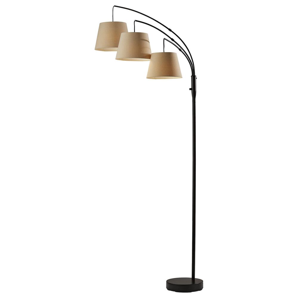 Adesso 3-Arm Arc Lamp in Antique Bronze, , large