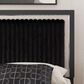 Ashley Zuraleus King Upholstered Storage Bed in Matte Black and Chrome, , large