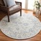 Safavieh Micro-Loop 3" Round Blue and Beige Area Rug, , large