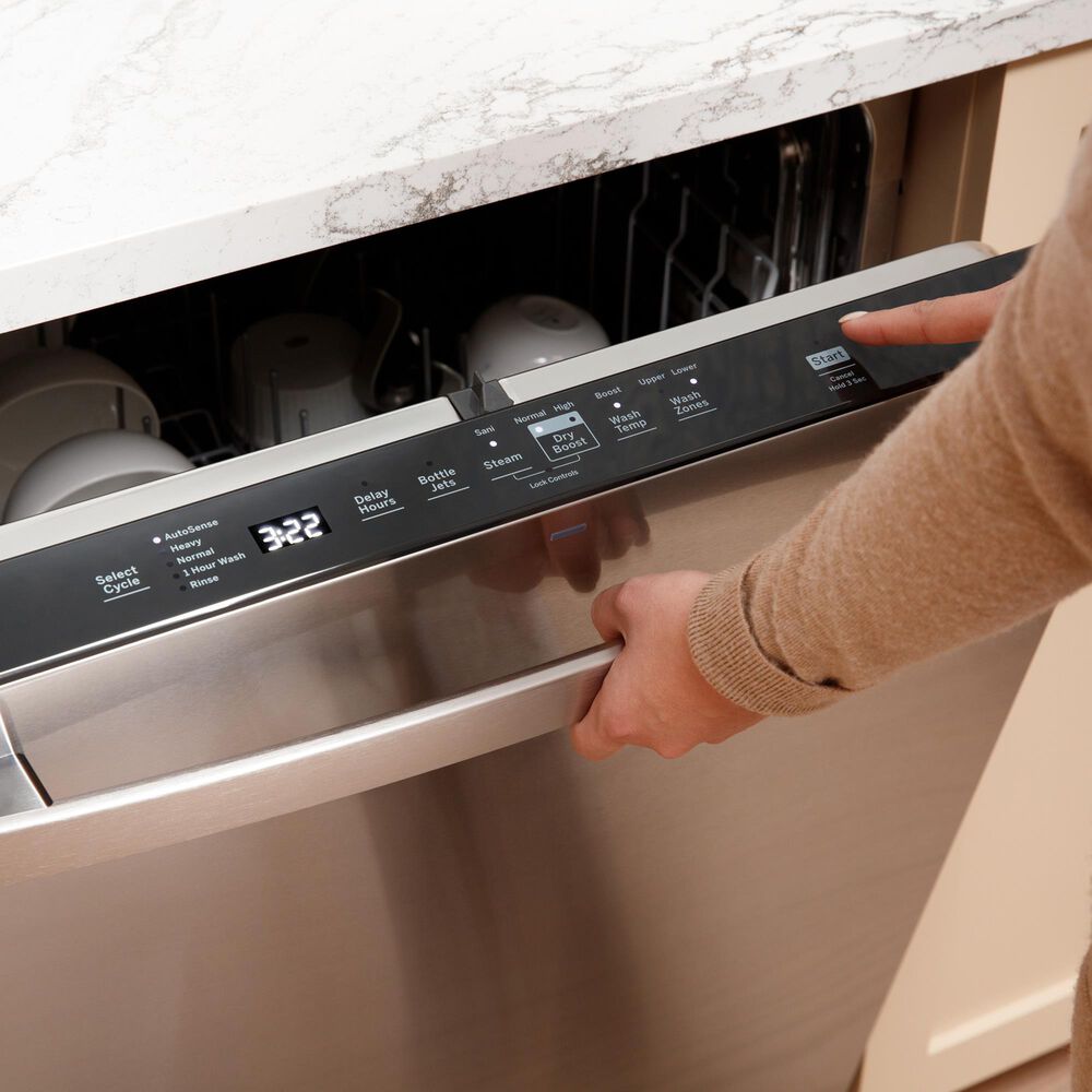 GE Appliances 24&quot; Built-In Bar Handle Dishwasher with 47 dBA Quiet Package in Fingerprint Resistant Stainless Steel, , large