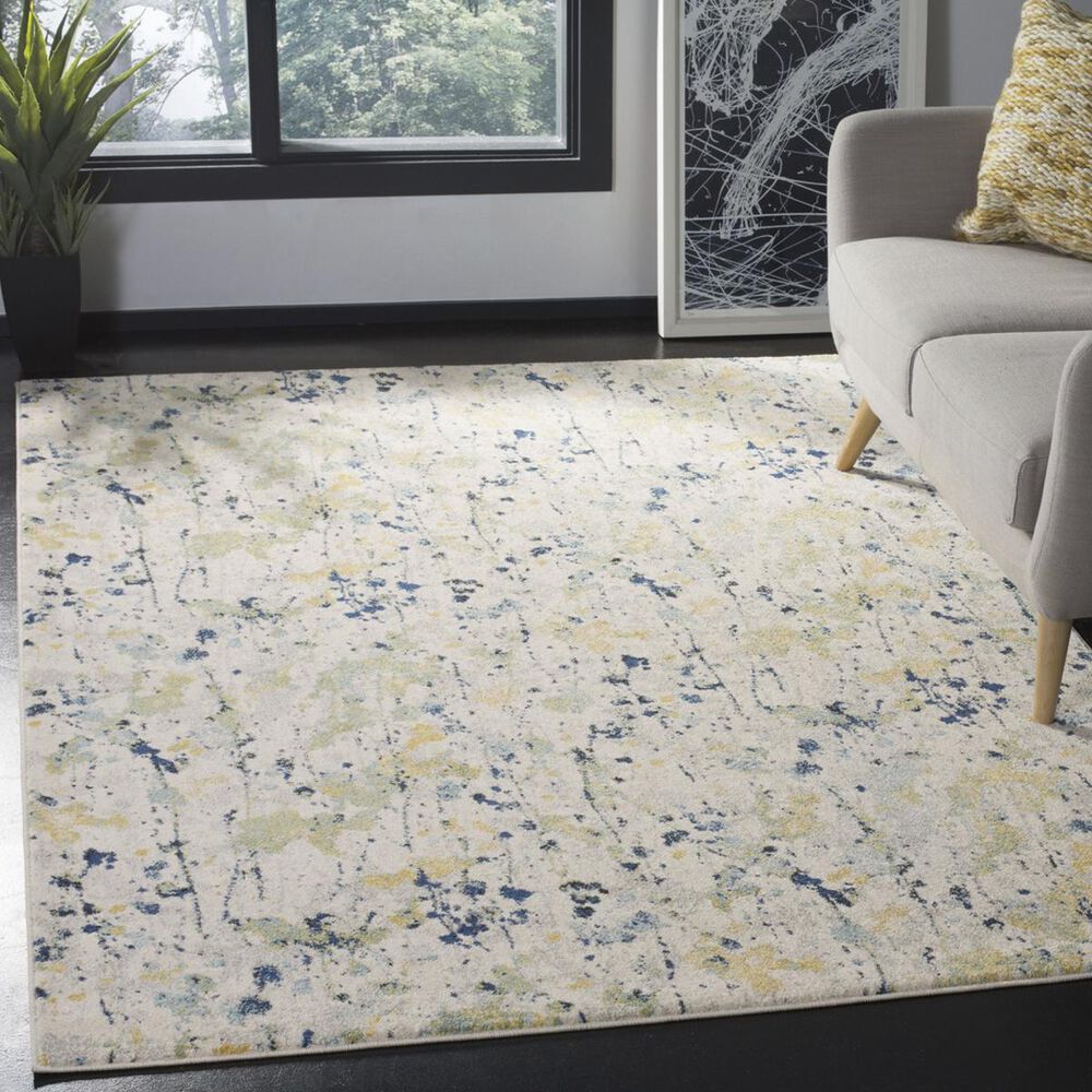 Safavieh Evoke EVK284C 4&#39; x 6&#39; Ivory and Yellow Area Rug, , large