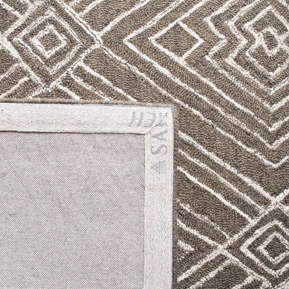 Safavieh Micro-Loop 2&#39;3&quot; x 7&#39; Dark Grey and Ivory Runner, , large