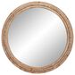 Maple and Jade 36" Bohemian Wall Mirror with Beaded Frame in Distressed Light Brown and White, , large