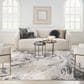 Nourison Elegance 6" x 9" Charcoal, Beige and Cream Area Rug, , large