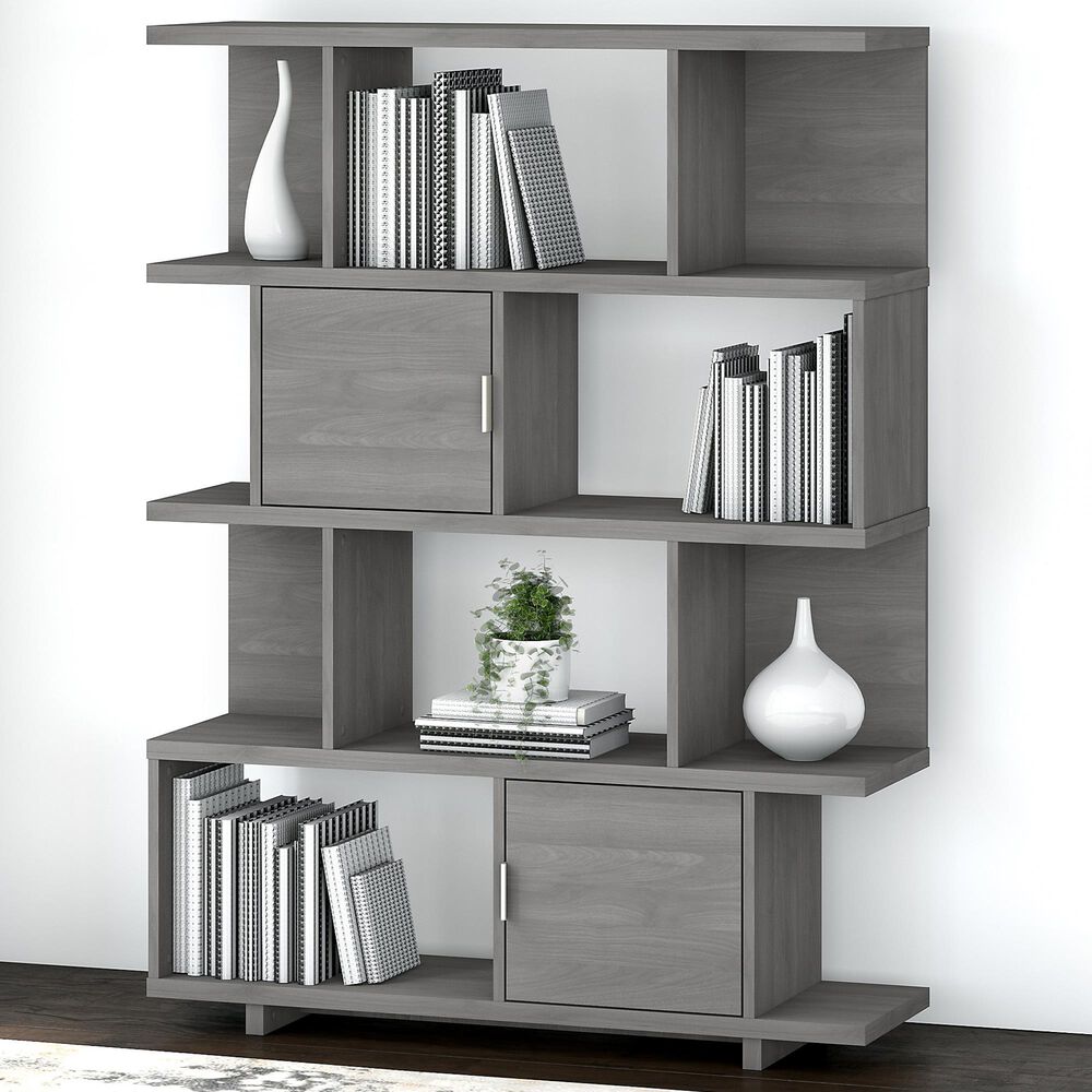 Bush Madison Avenue Large Bookcase in Modern Gray, , large