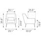 Zuo Modern Ontario Accent Chair in Vintage Brown and Gold, , large