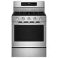 KitchenAid 4-Piece Kitchen Package with 31 Cu. Ft. French Door Refrigerator and 5 Cu. Ft. Smart Freestanding Gas Range in Stainless Steel, , large