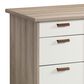 Hearth and Haven 6-Drawer Executive Desk in Brown and White, , large
